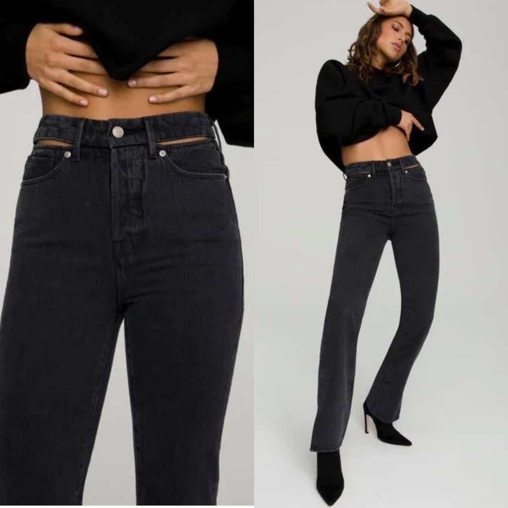 Good American Good Boy with Slit Waistband in Black Size 10 GB79BT